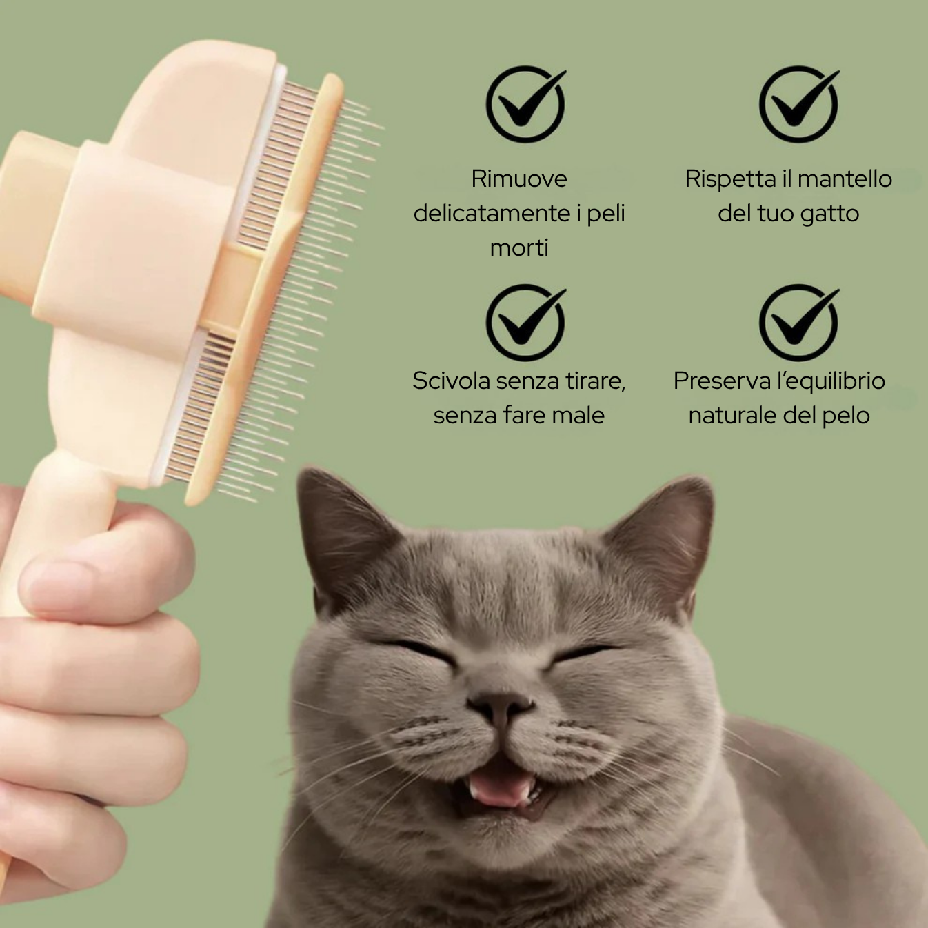 Spazzola levapeli per animali